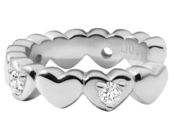 Ear cuff argento cuori con zirconi Liu jo