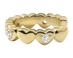 Ear cuff argento dorato cuori con zirconi Liu jo