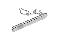 Fermacravatta argento con fascia satinata Selezione zanolli