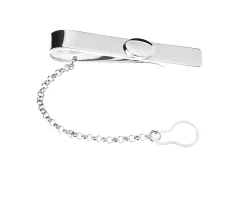 Fermacravatta argento con ovalino Selezione zanolli