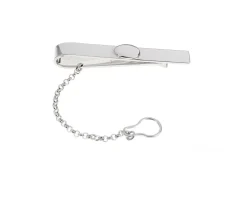 Fermacravatta argento con ovalino Selezione zanolli