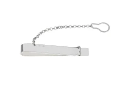 Fermacravatta argento con tripla riga Selezione zanolli