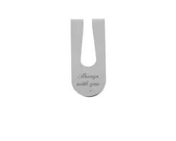 Fermasoldi argento con righe verticali Selezione zanolli