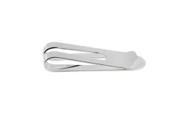 Fermasoldi argento con righe verticali Selezione zanolli