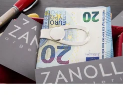 Fermasoldi ideale argento con tondo Selezione zanolli