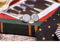 Gemelli argento con ghiera grigia Selezione zanolli