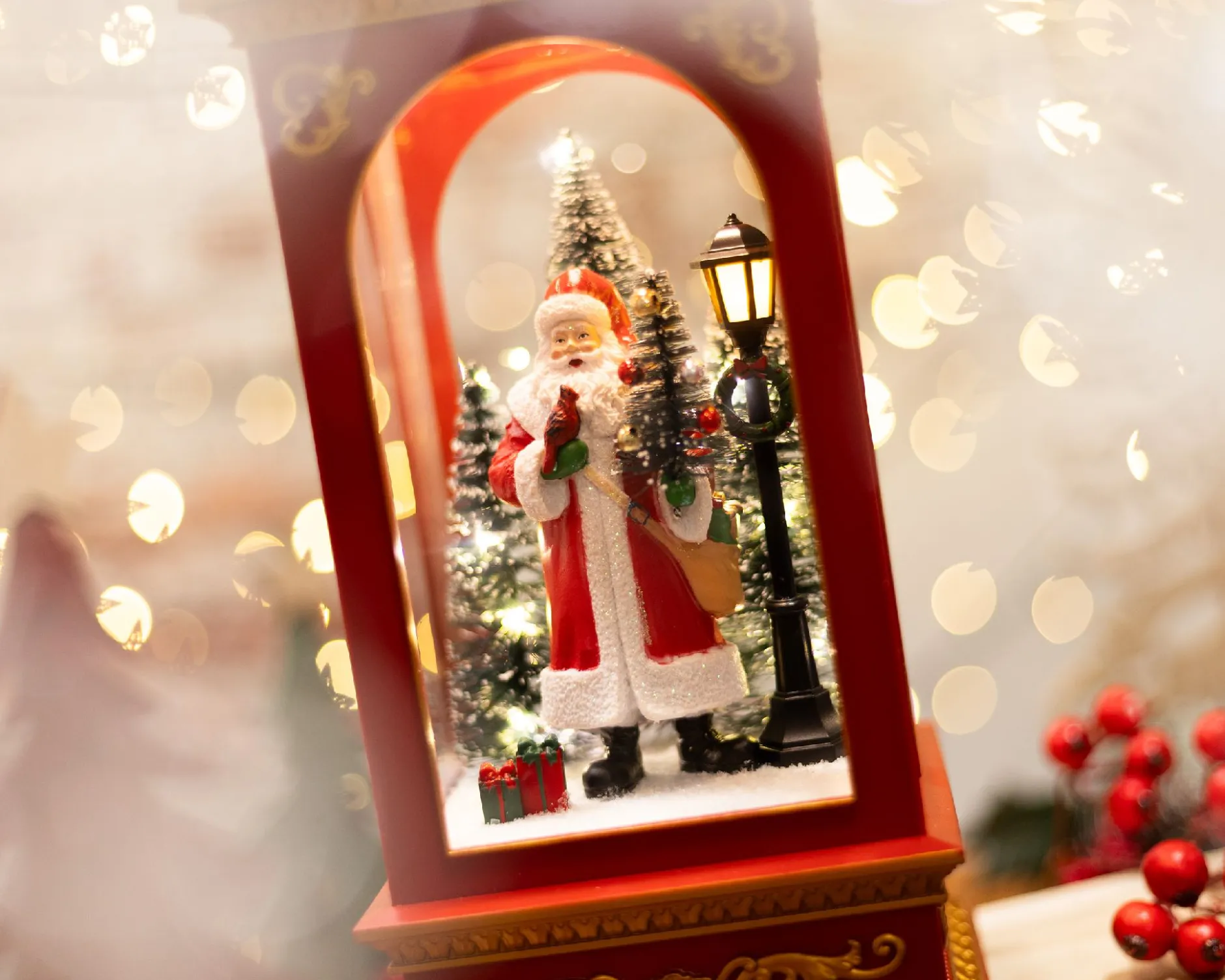 Idea regalo natale lanterna babbo natale bianca Selezione zanolli