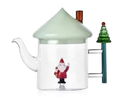 Idea regalo natale teiera babbo natale tappo verde Ichendorf