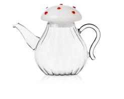 Idea regalo natale teiera fungo punti rossi alice Ichendorf