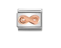 Infinito composable acciaio e oro rosa Nomination