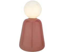 Lampada a led a bulbo in vetro con ricarica usb rosa antico Selezione zanolli
