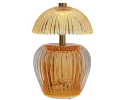 Lampada a led in vetro con ricarica usb arancione Selezione zanolli