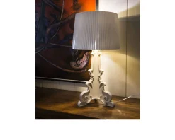 Lampada da tavolo bourgie bianco e oro con dimmer Kartell