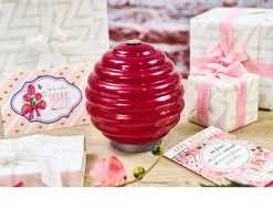 Lampada da tavolo deco luce vetro di murano rosso Venini