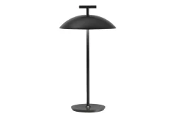 Lampada da tavolo mini geen-a acciaio colore nero con batteria dimmerabile Kartell