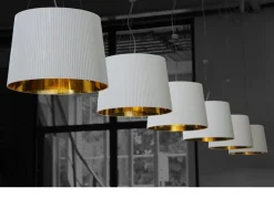 Lampada sospensione gè bianco e oro Kartell