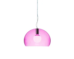 Lampada sospensione small fl/y rosa Kartell