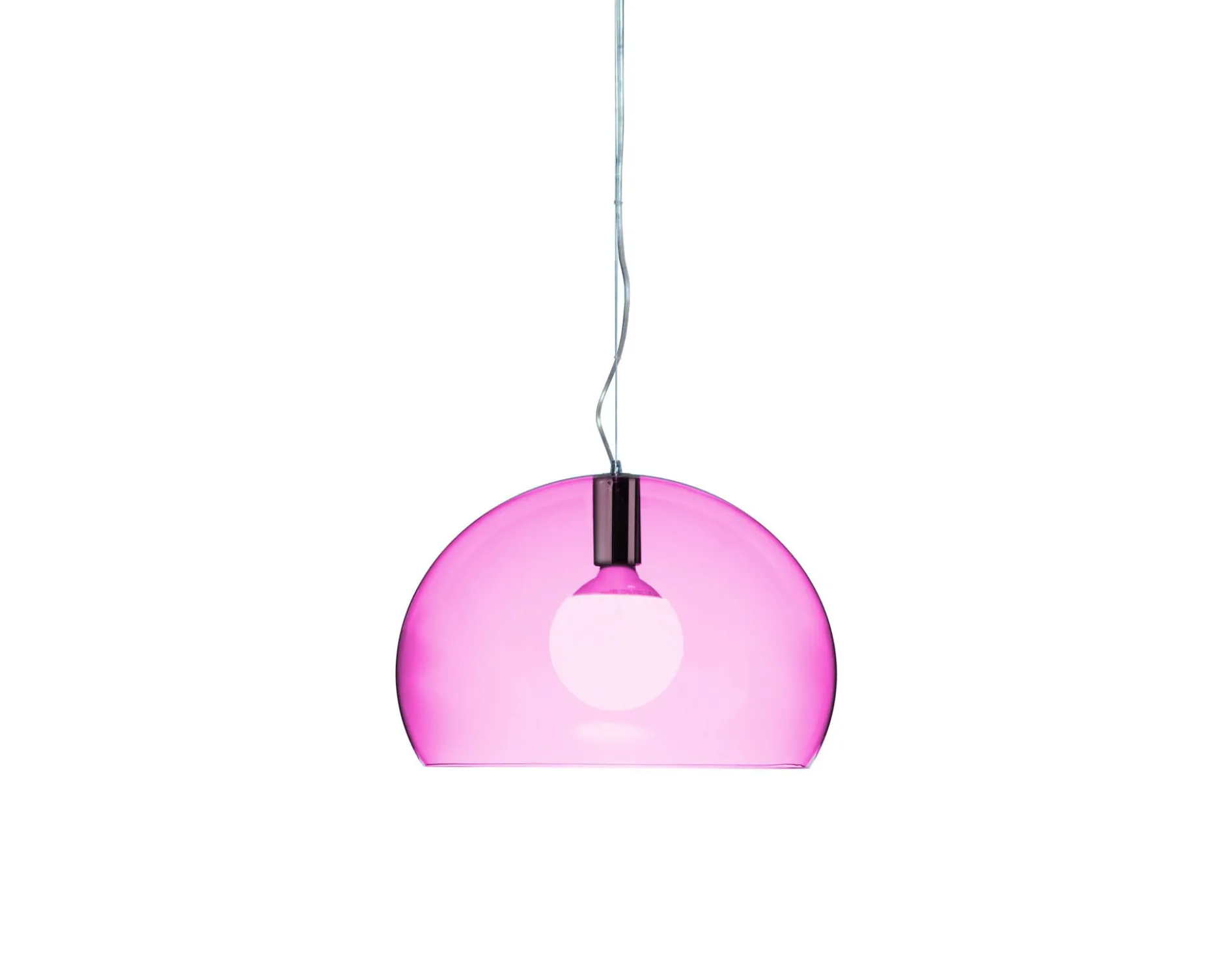 Lampada sospensione small fl/y rosa Kartell