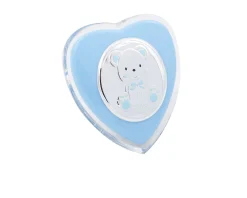 Luce notturna orsetto argento pvd cuore celeste Selezione zanolli