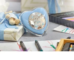 Luce notturna orsetto argento pvd cuore celeste Selezione zanolli