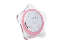 Luce notturna orsetto argento pvd stella rosa Selezione zanolli
