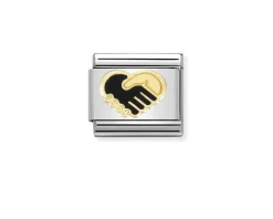 Mani composable acciaio oro e smalto Nomination