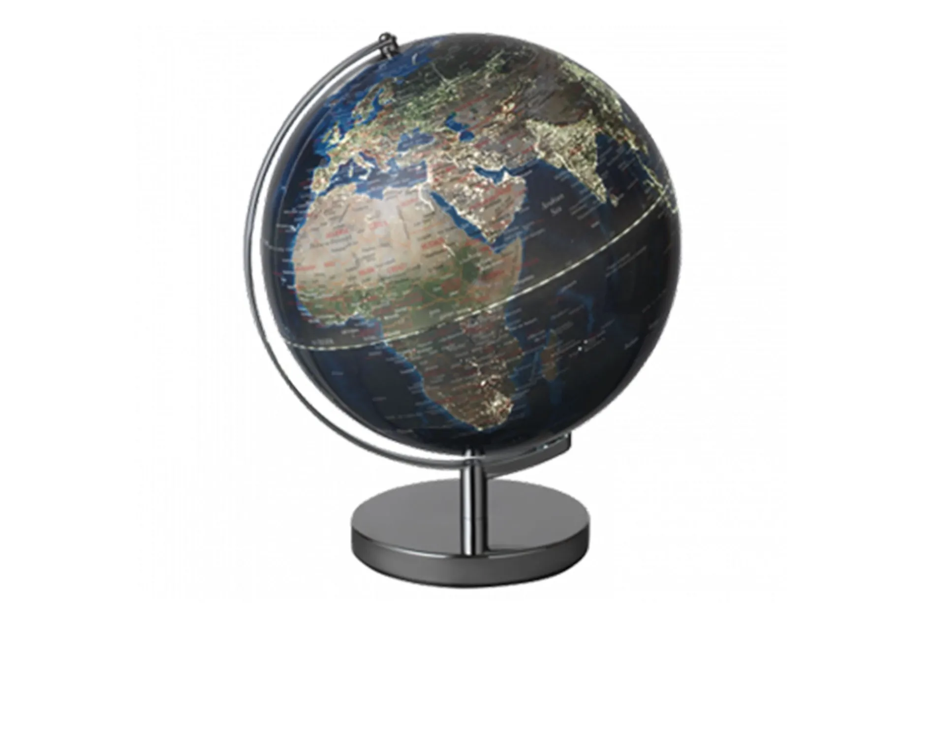 Mappamondo con globo illuminato a led e supporto in metallo Selezione zanolli