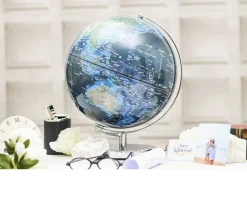 Mappamondo con globo illuminato a led e supporto in metallo Selezione zanolli