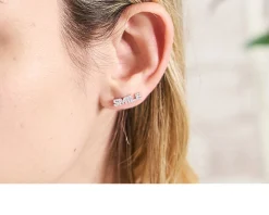 Mono orecchino smile argento con zirconi bianchi Selezione zanolli