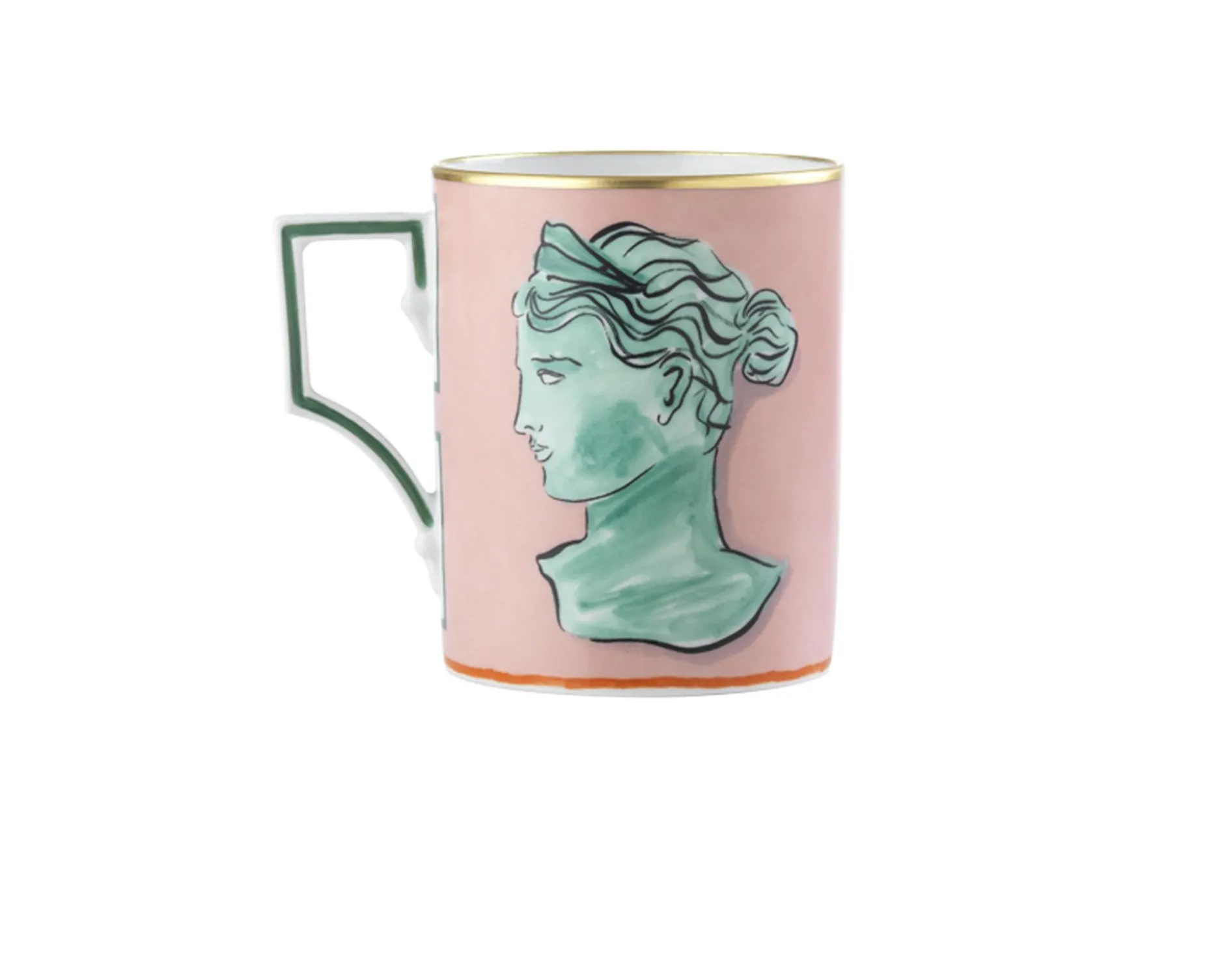Mug il viaggio di nettuno porcellana rosa Richard ginori