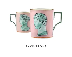 Mug il viaggio di nettuno porcellana rosa Richard ginori