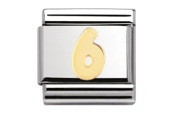Numero 6 composable acciaio e oro Nomination