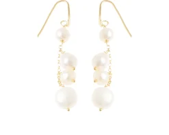 Orecchini argento dorato con perle Selezione zanolli