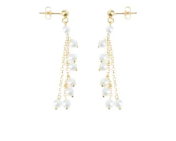 Orecchini argento dorato con perle shell Selezione zanolli