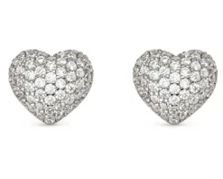 Orecchini life poetry argento cuore con pavè di zirconi Nomination