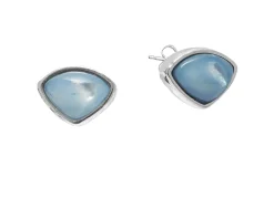 Orecchini riviera argento con madreperla azzurra Selezione zanolli