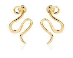 Orecchini serpente in bronzo dorato Unoaerre