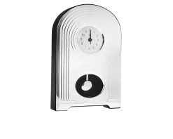 Orologio a pendolo argento pvd con decorazione righe Selezione zanolli