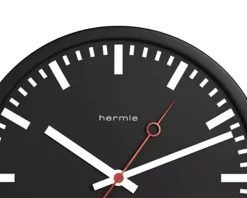 Orologio da parete acciaio quadrante nero Hermle