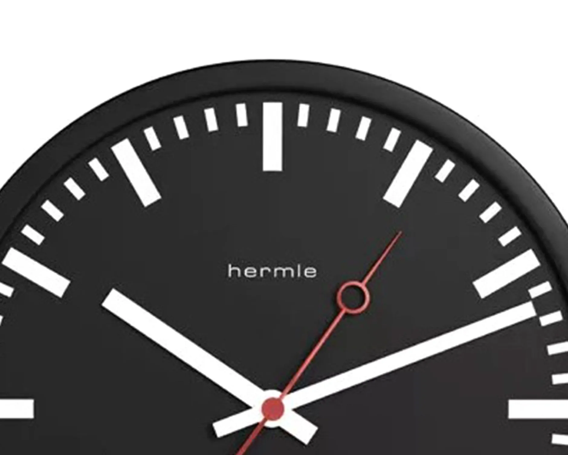 Orologio da parete acciaio quadrante nero Hermle
