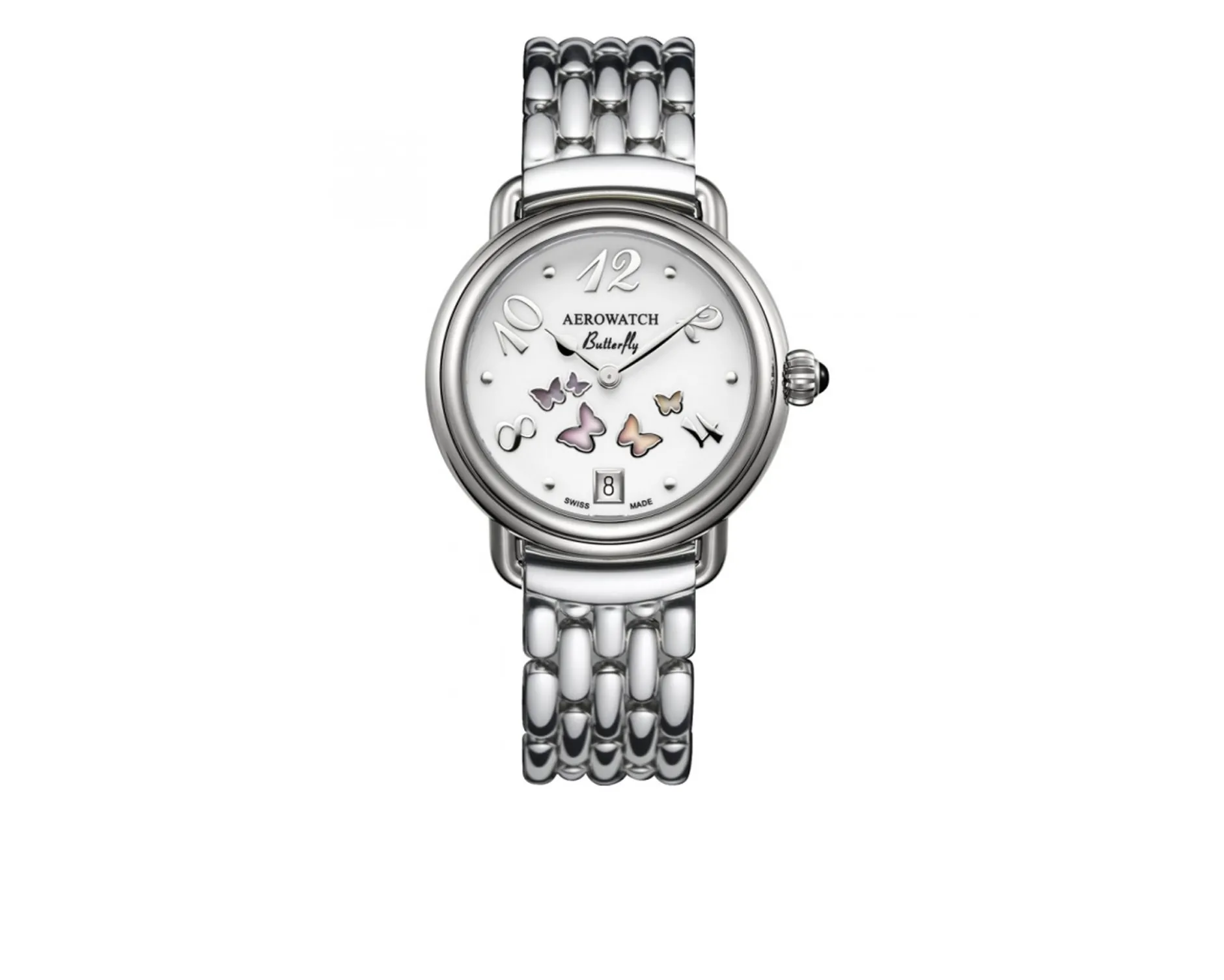 Orologio da polso donna acciaio con farfalle Aerowatch