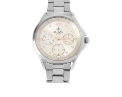 Orologio da polso donna acciaio con quadrante bianco Royal london