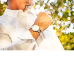 Orologio da polso unisex acciaio con quadrante bianco Royal london