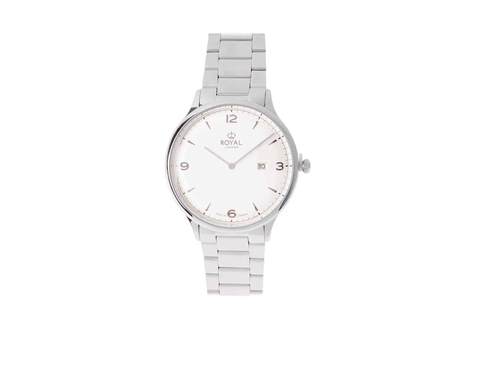 Orologio da polso unisex acciaio con quadrante bianco Royal london