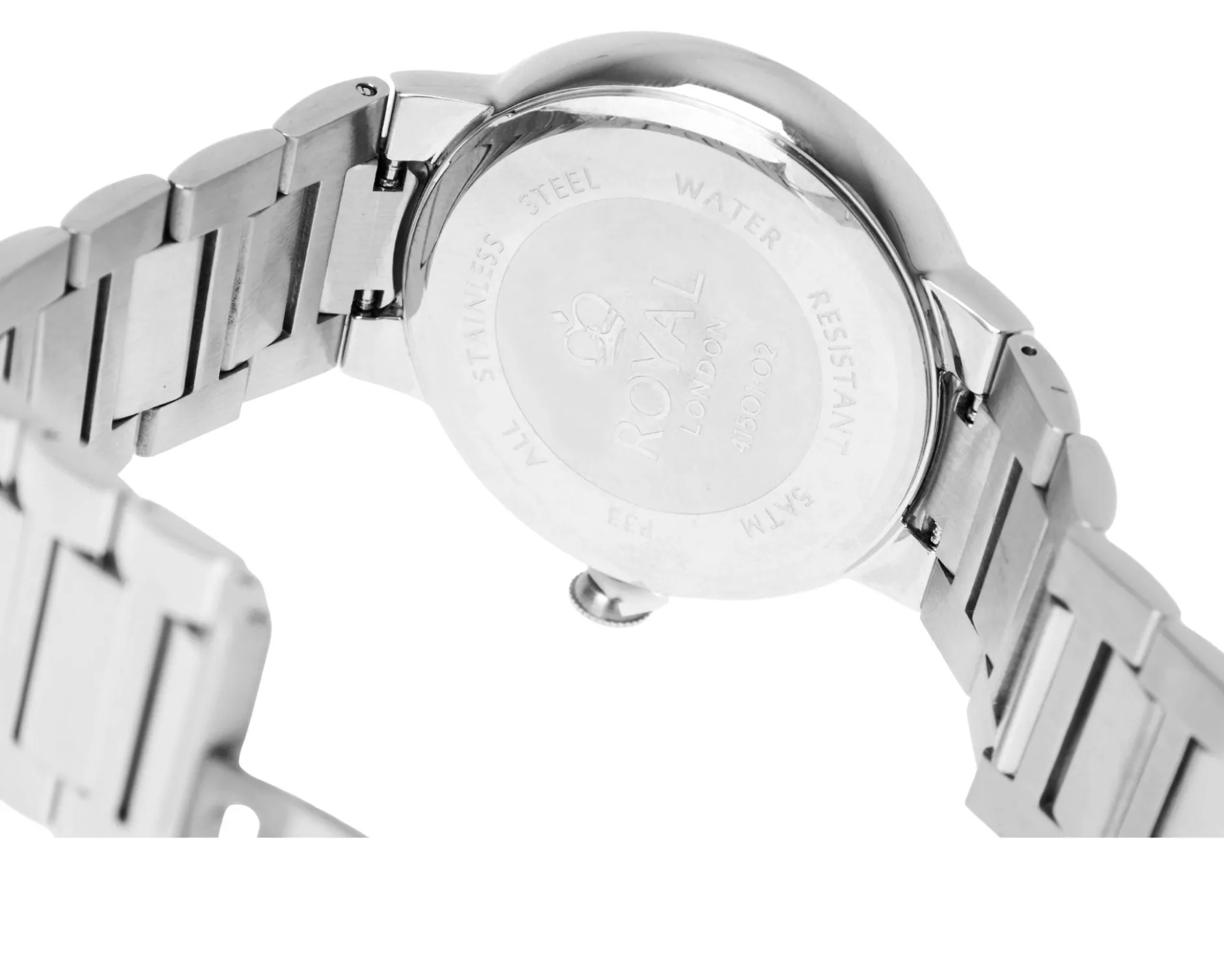 Orologio da polso unisex acciaio con quadrante nero Royal london
