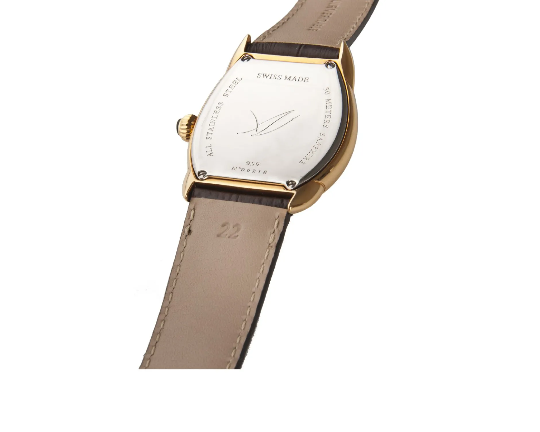 Orologio da polso uomo acciaio con cinturino in pelle Aerowatch