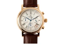 Orologio da polso uomo acciaio con quadrante bianco e cinturino in pelle Royal london