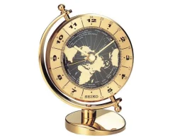 Orologio da tavolo seiko discoverer in ottone placcato oro Selezione zanolli