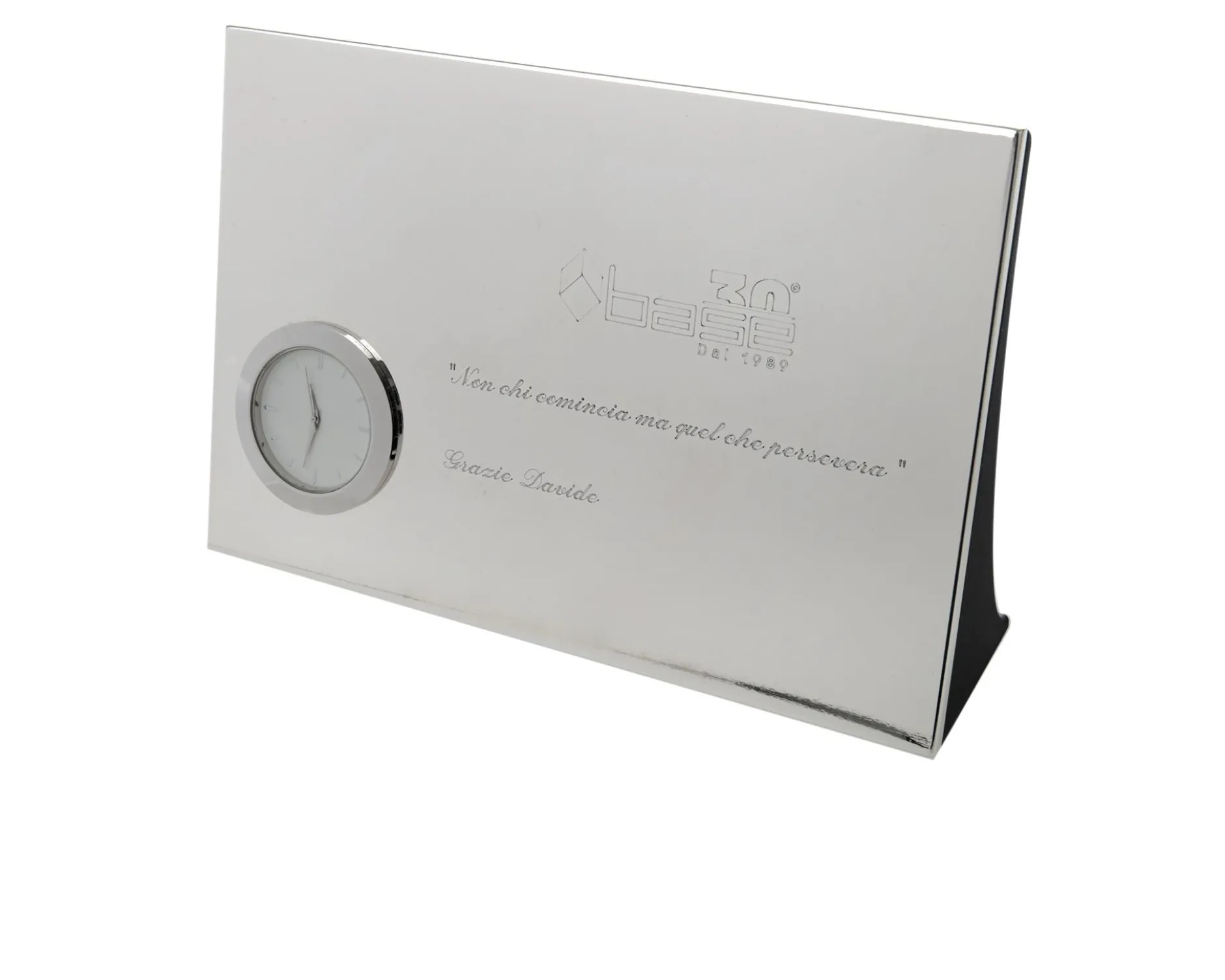 Orologio da tavolo silver plated con luxury box Selezione zanolli