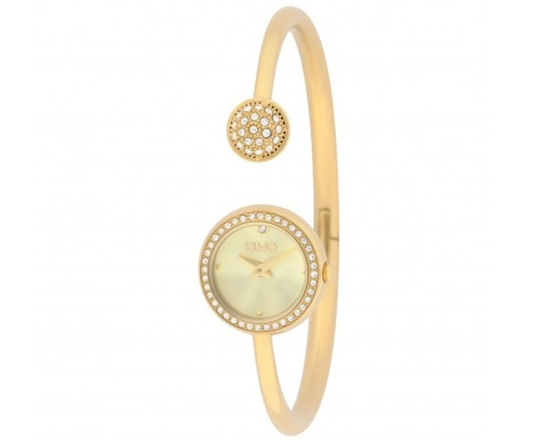 Orologio donna fashion decor acciaio quadrante bianco e bracciale acciaio e pietra blu Liu jo